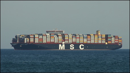 GIOIA TAURO (REGGIO CALABRIA), giunta la nave più grande di Msc