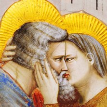 Giotto. Particolare del saluto di Gioacchino e Anna