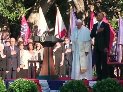 Papa alla Casa Bianca, Obama: 'Ci ricorda di accogliere chi fugge da guerra e poverta''