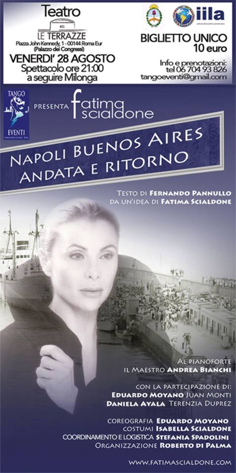 ''NAPOLI BUENOS AIRES ANDATA E RITORNO'' prosa musica e tango al Palazzo dei Congressi