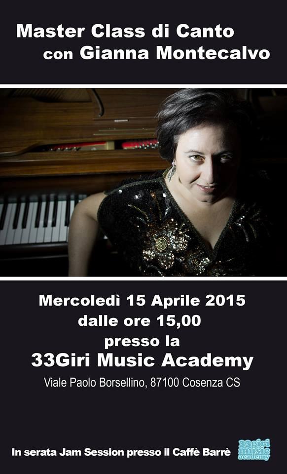 MasterClass di Canto Jazz a Cosenza con Gianna Montecalvo