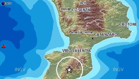 VIBO VALENTIA: Terremoti, scossa da 3.2 in Calabria