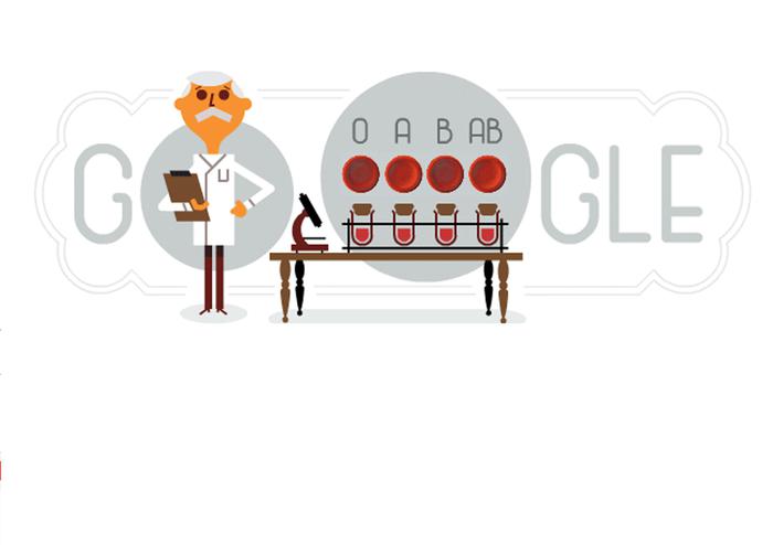 Google omaggia con un doodle Karl Landsteiner, scoprì i gruppi sanguigni