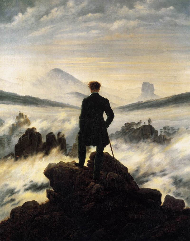 Caspar David Friedrich. Il viandante sul mare di nebbia