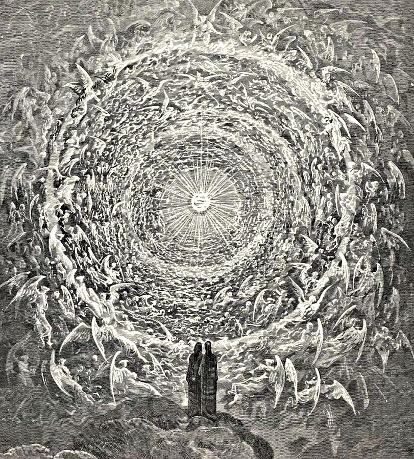 Cerchio di angeli, Dante paradiso, illustrazione Gustave Dore