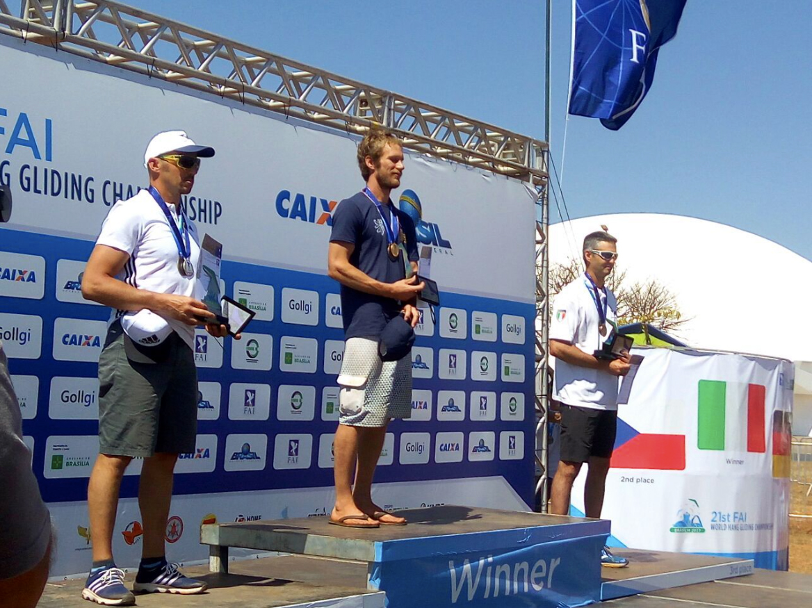 Petr Benes, campione del mondo 2017, Alex Ploner, argento e Christian Ciech bronzo